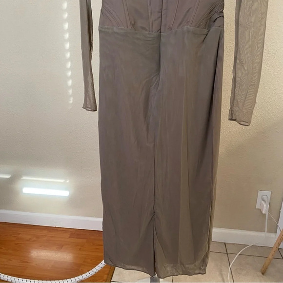 House of CB ‘Safran’ Mocha Corset Midi Dress tan NWOT size‎ M - Picture 12 of 14